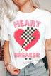 Plus Size - Checkered Lightning Heartbreaker Tee - Minihomy