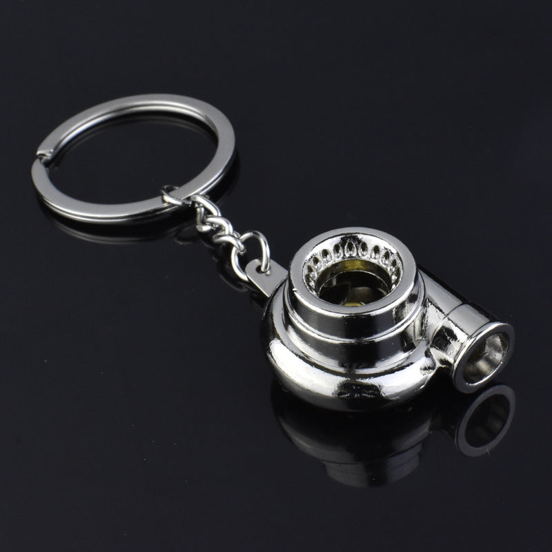 Creative Car Modification Turbocharger Engine Metal Keychain