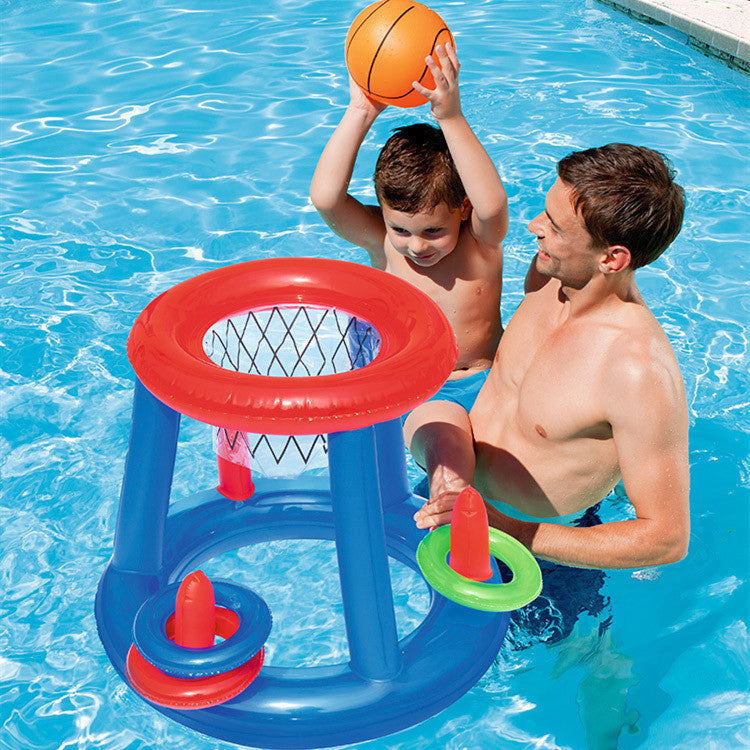 Inflatable Basketball Hoop for Kids - Water Shooting Game with PVC Frame