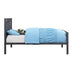 Gunmetal Twin Platform Bed Frame - Modern & Sleek Design - Minihomy