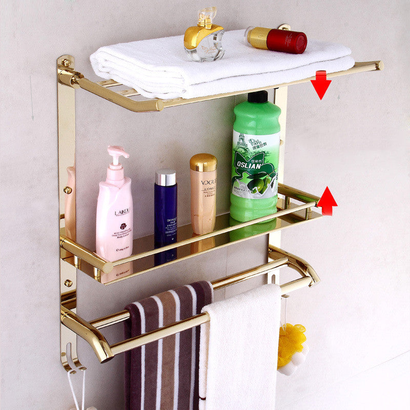 Stainless steel bathroom towel double towel rack