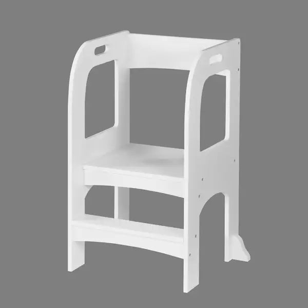 Child Standing Tower, Step Stool for Kids, White - Safe Kitchen Counter Access