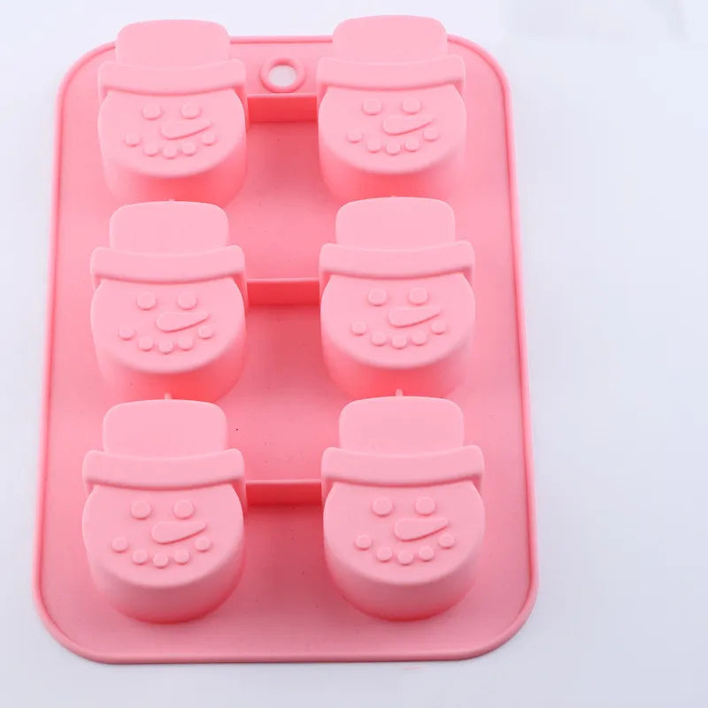 Christmas Silicone 6 Square-Shaped DIY Baking Mold - Minihomy