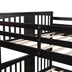 Full Over Full Bunk Bed with Ladder - Espresso - Guest Room Furniture - Minihomy