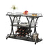 Industrial Bar Cart Kitchen Bar&Serving Cart for Home with Wheels 3 -Tier Storage Shelves - Minihomy