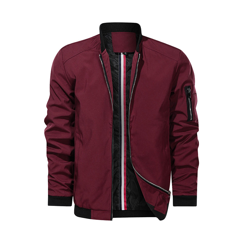 Men Jackets Spring Autumn Casual Coats Bomber Jacket Slim Male Outwear - Minihomy