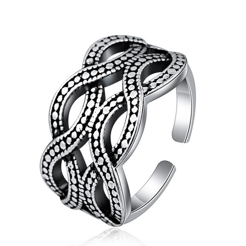 Curved Punk Personality Men's And Women's Rings