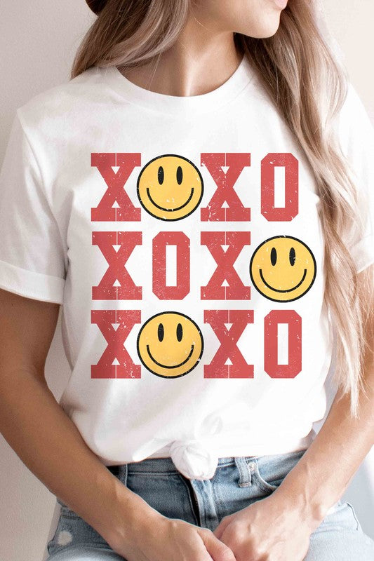 Plus Size - XOXO Happy Face Graphic T-Shirt