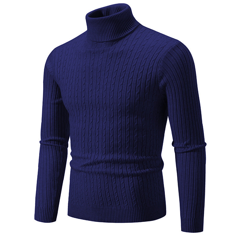 Pullover High Collar Casual Sweater for Men