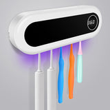 Smart Toothbrush Holder with UV Sterilizer, Toothpaste Dispenser & Squeezer - Wall Mounted Bathroom Organizer