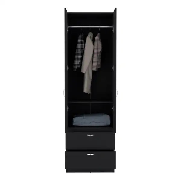 Black Armoire for Bedroom - Marlton Design - Minihomy