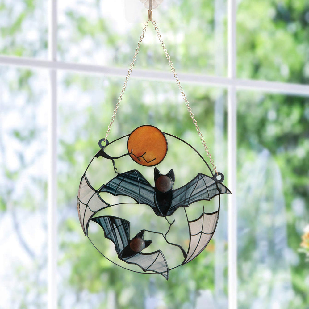 Moon Bat Decorative Acrylic Pendant - Minihomy