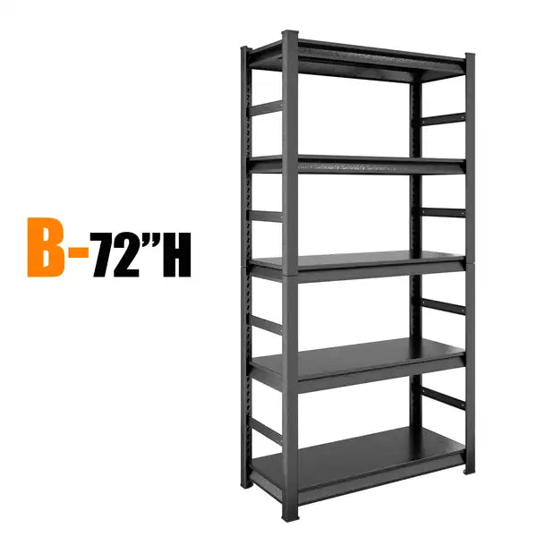 Heavy Duty 5-Tier Metal Shelving Unit - Adjustable Storage Rack for Garage & Kitchen