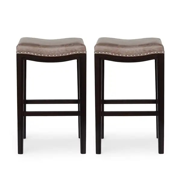 TIFFIN Studded Barstools (Set of 2) - Modern Industrial Design