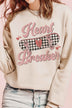 Plus Size - Heart Breaker Graphic Sweatshirt - Minihomy