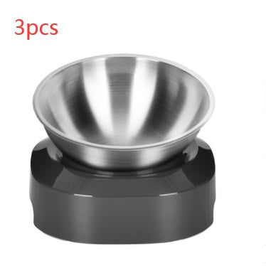 Pet Stainless Steel Bowl Pet Double Night - Minihomy