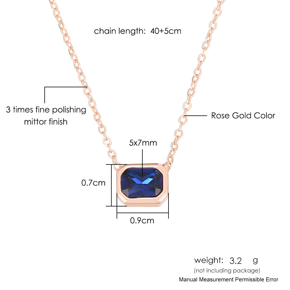 Ins Style Color Cube Sugar Zirconium Clavicle Chain: Elevate Your Style with Elegance