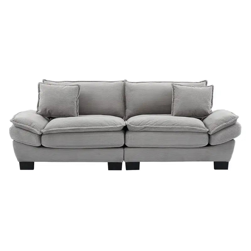 Comfy Corduroy Sofa Sleeper Loveseat - Deep Seat Couch for Living Room