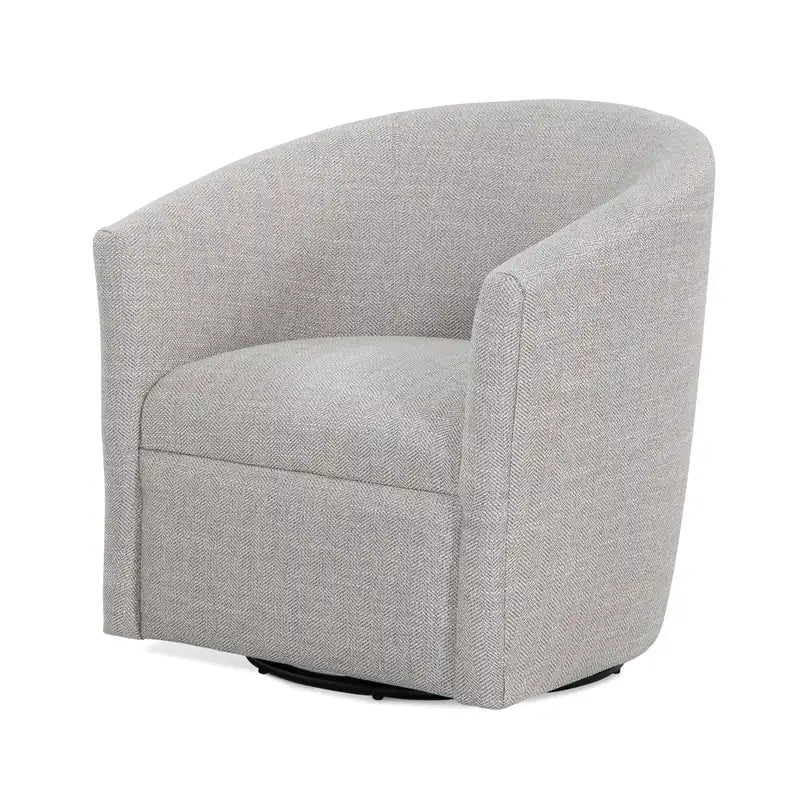 Lainey Sea Oat Swivel Barrel Chair: Coastal Style Accent Chair