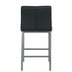 Modern Bar Stools, Set of 2, Black PU Leather with Metal Legs, Kitchen & Restaurant - Minihomy