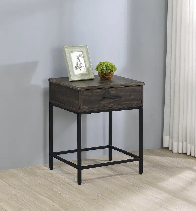 Cliff 19" Brown Wood End Table - Small Space Side Table