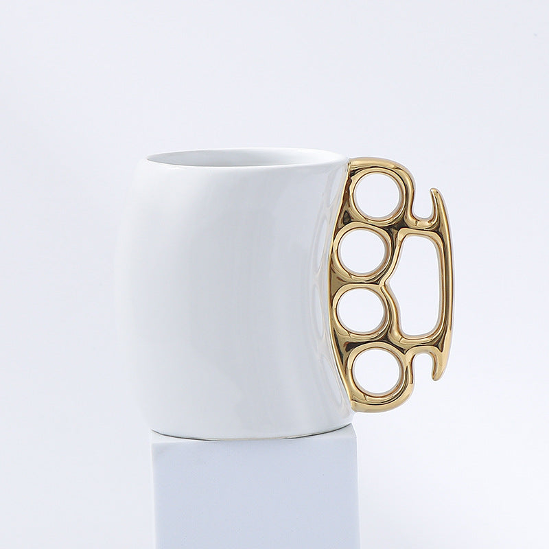 Creative Ring Cup Coffee Mug - Ceramic Mug with Elegant Handle