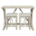 Farmhouse 3-Piece Counter Height Dining Set with USB Port & Upholstered Stools, Cream - Minihomy