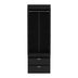 Armoire Tarento | 2 Drawer Black Wengue Finish Wardrobe - Minihomy