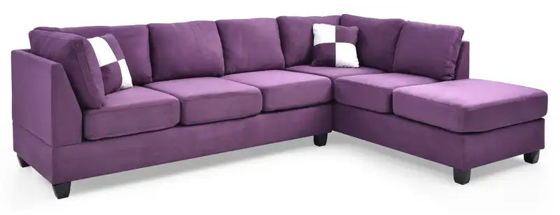 Malone Sectional Sofa - Purple G637B-SC (3 Boxes)