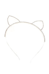 Rhinestone Cat Ears Headband - Sparkly Cat Ear Hair Accessory for Parties & Costumes