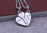 Couple key heart necklace