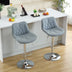 Adjustable Swivel Bar Stools with Back, Set of 2, Gray - Counter Height Kitchen Island Chairs - Minihomy