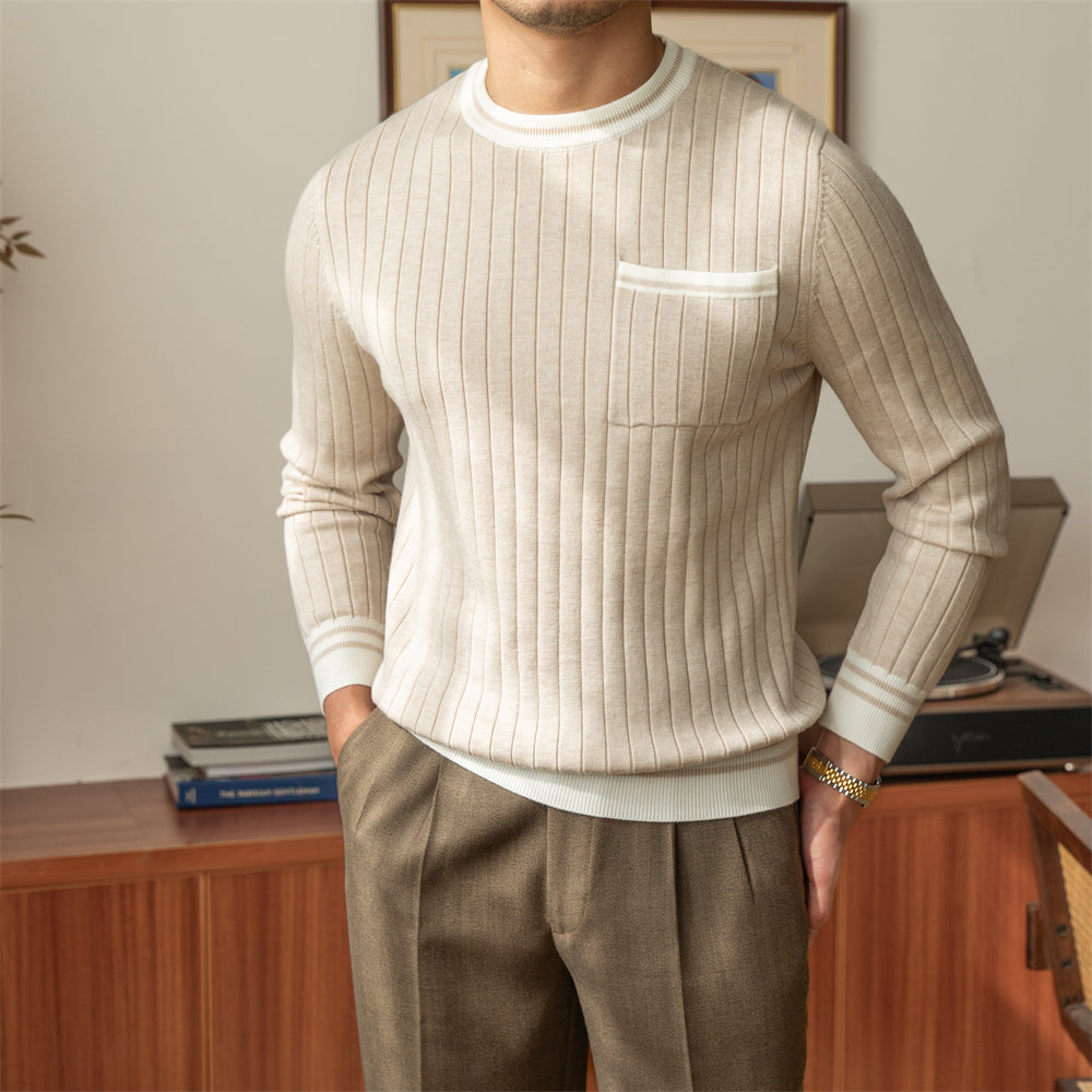 Crew Neck Long Sleeve Sweater Pullover