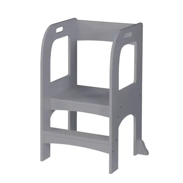 Kids Step Stool for Kitchen Counter - Toddler Standing Tower (Gray)