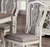 Antique White Tufted Dining Chairs (Set of 2) - Grey Upholstery, Unique Design - Minihomy