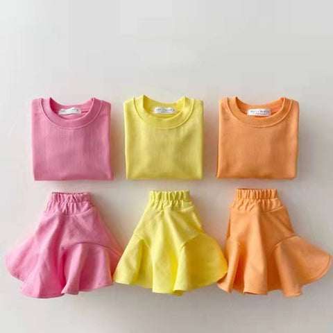 Clothing Suit Baby Leisure Children's Clothing Candy Color