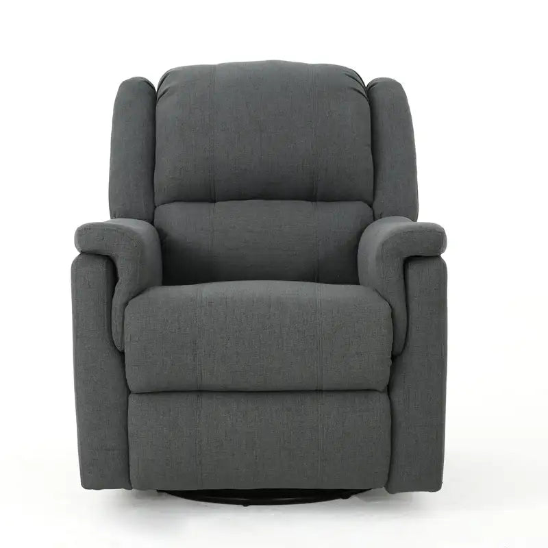 Charcoal Swivel Glider Recliner Chair - Manual Recline