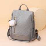 Women's Soft PU Leather Preppy Style Backpack