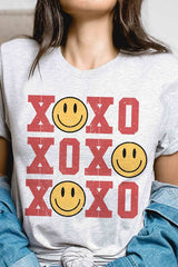 Plus Size - XOXO Happy Face Graphic T-Shirt