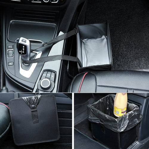 Practical Foldable oxford car storage bag for toys clothes seat buckles wastebasket