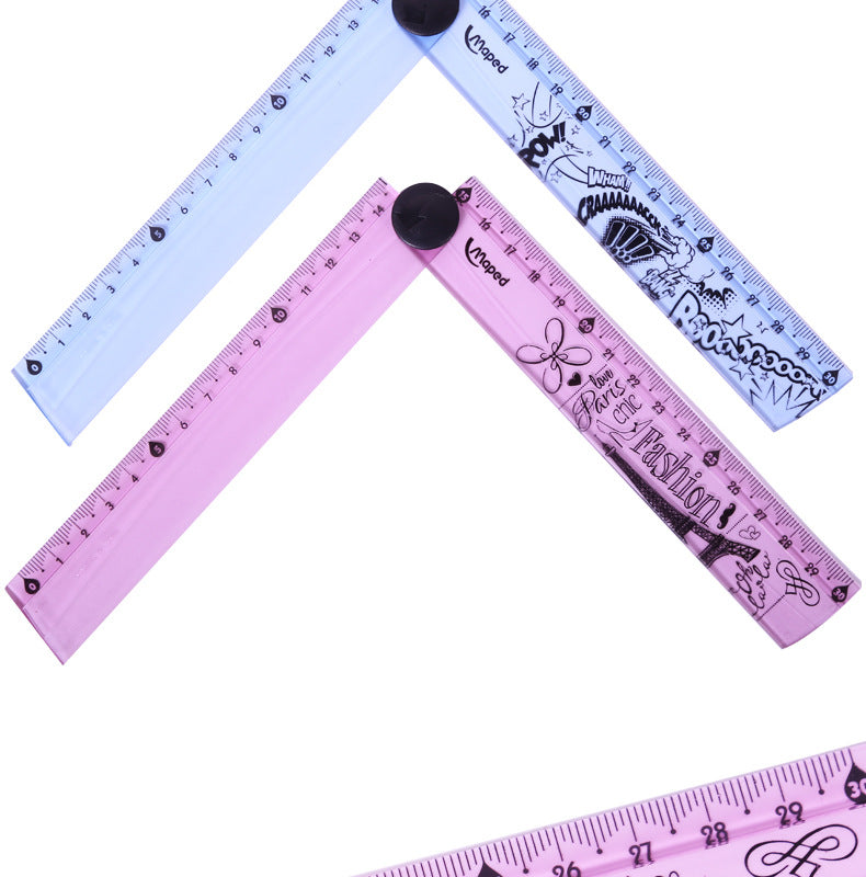 folding ruler 30cm widened rotary ruler - Minihomy