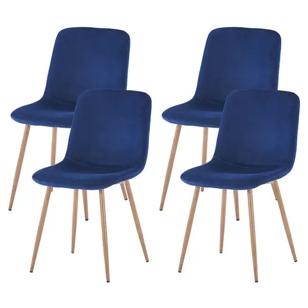 Modern Blue Dining Chairs (4 Pack) - Restaurant, Cafe, Office & Home - Minihomy