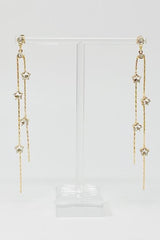 Strands of Stars Dangle Earrings - Celestial Jewelry for Elegant Style