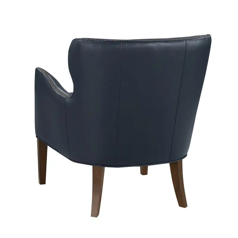 Midnight Blue High Leg Slope Arm Chair - Daniela