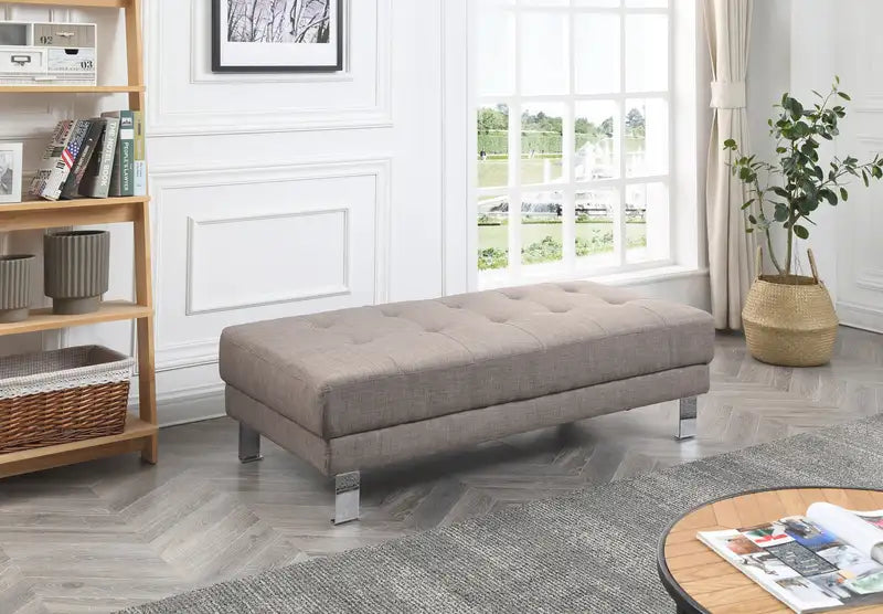 Gray Ottoman - Modern Living Room Footrest & Storage