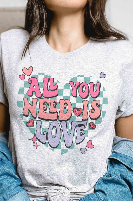 Plus Size - All You Need Is Love Graphic T-Shirt