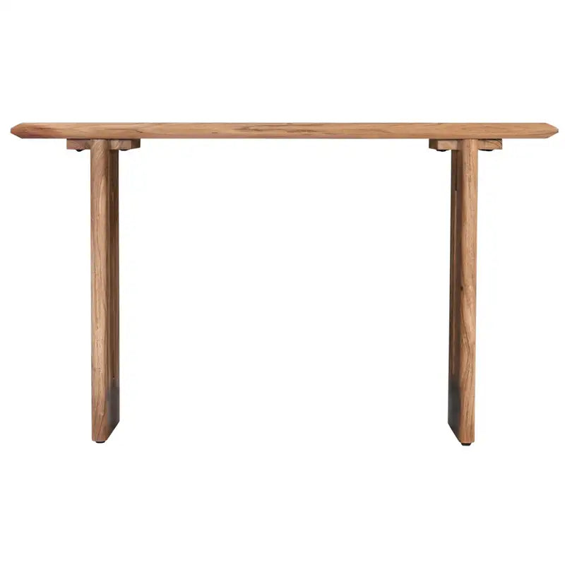 Acacia Wood Console Table - 51" Modern Entryway Table, Brown