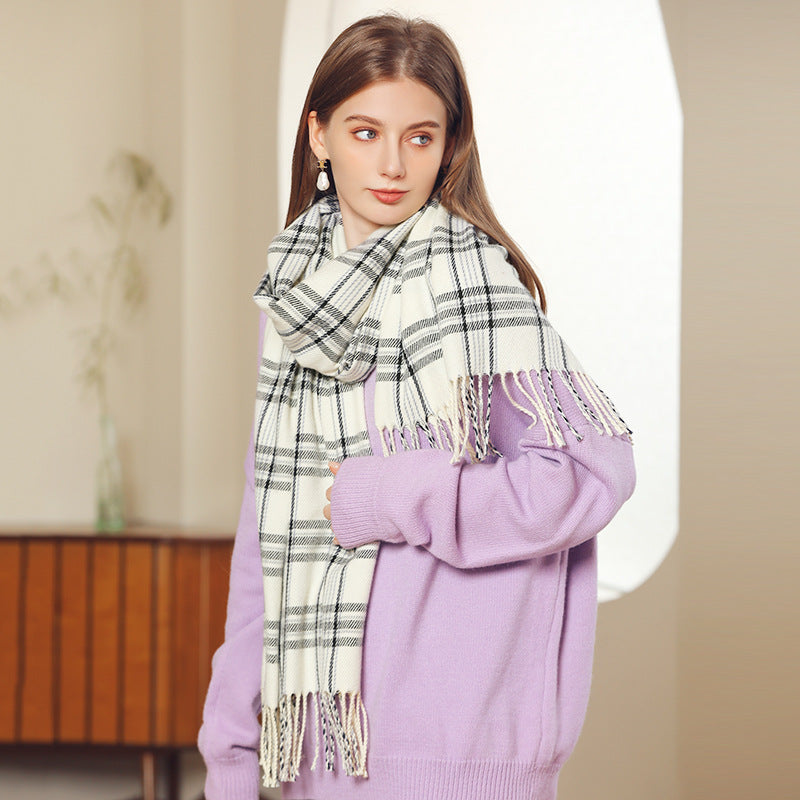Women's Line Printed Cashmere Scarves