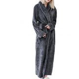 Winter Sleep Bath Robe Women Men Warm Fleece Robes