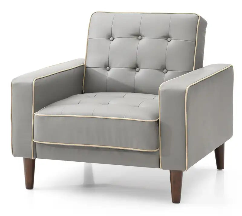 Gray Track Arm Chair Bed - Modern Sleeper Sofa